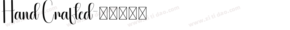 Hand Crafted字体转换